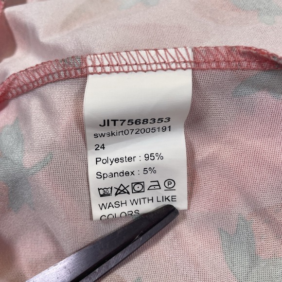 Strawberry pink, mini skirt size large cottage core Y2K vintage retro print - Picture 7 of 9